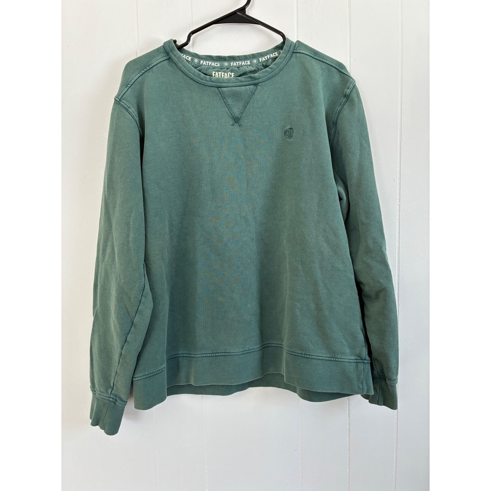FatFace Green Crewneck Sweatshirt Pullover‎ Long Sleeve Casual Comfort Size L